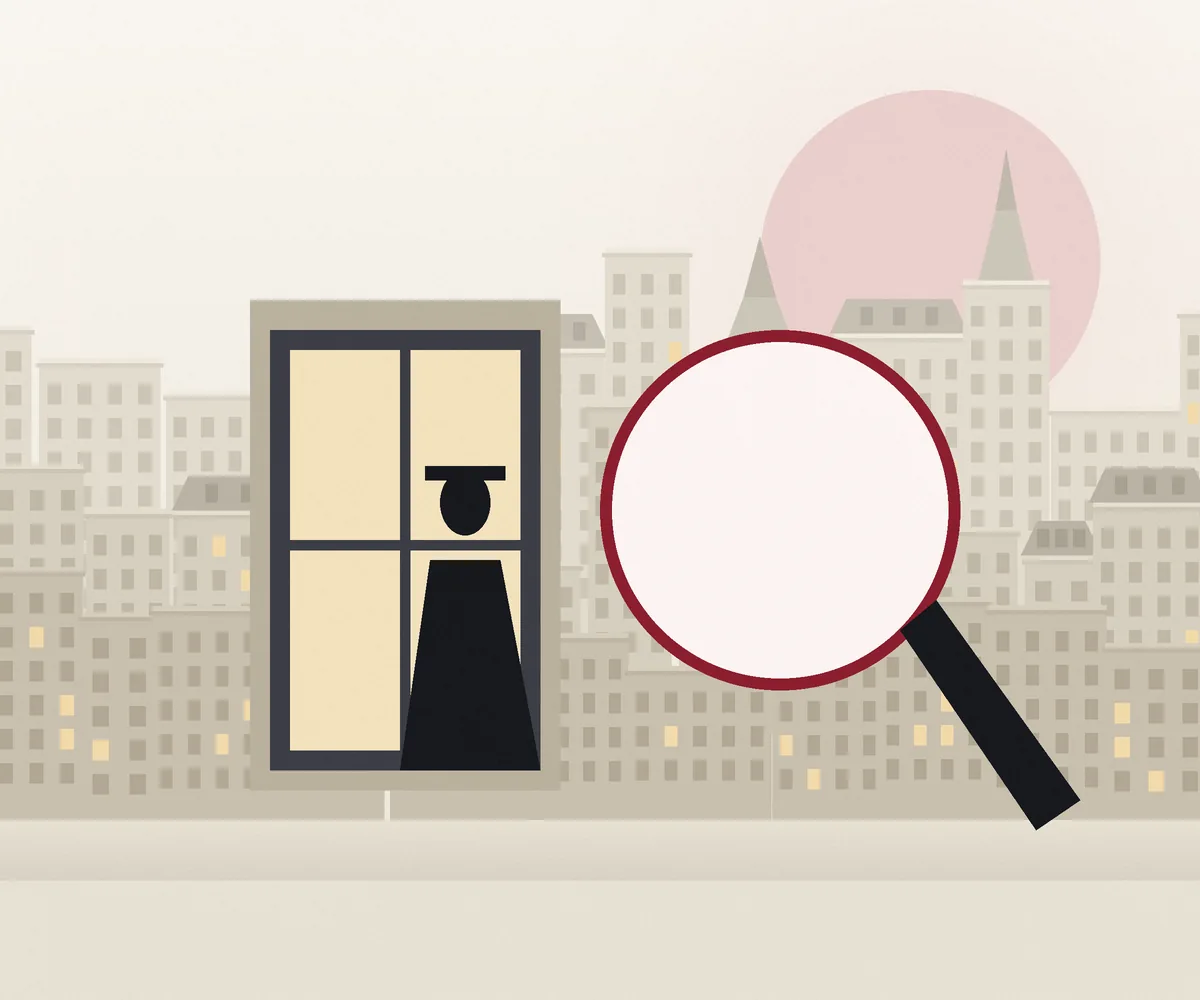 Ilustración sobre detectives en la Comunidad de Madrid